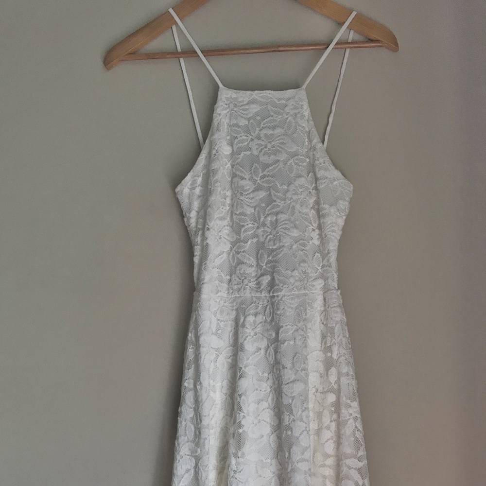 White Lace Charlotte Russe Mini Dress